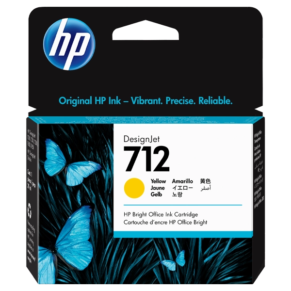 HP 712 29ml Yellow DesignJet Ink Cartridge - PosterPrinters.co
