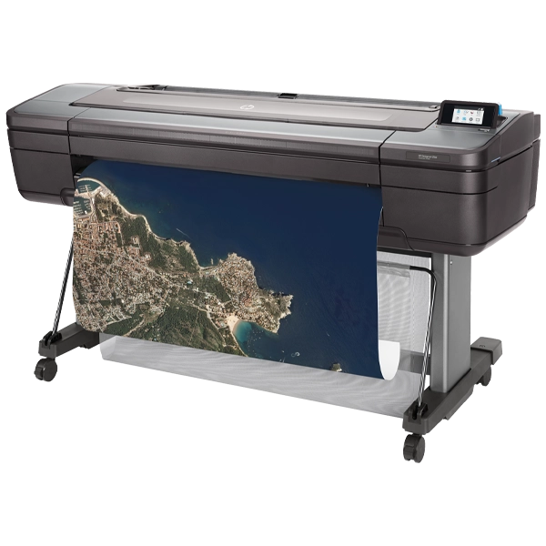 HP DesignJet Z6dr printing a coastal aerial image