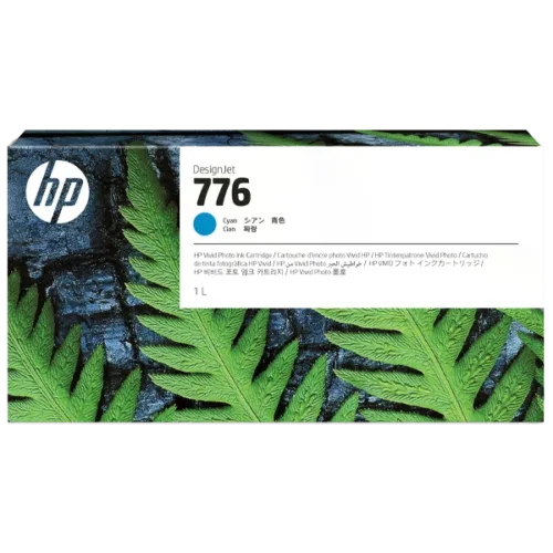 HP 776 1-liter cyan ink cartridge for 64-in poster printer