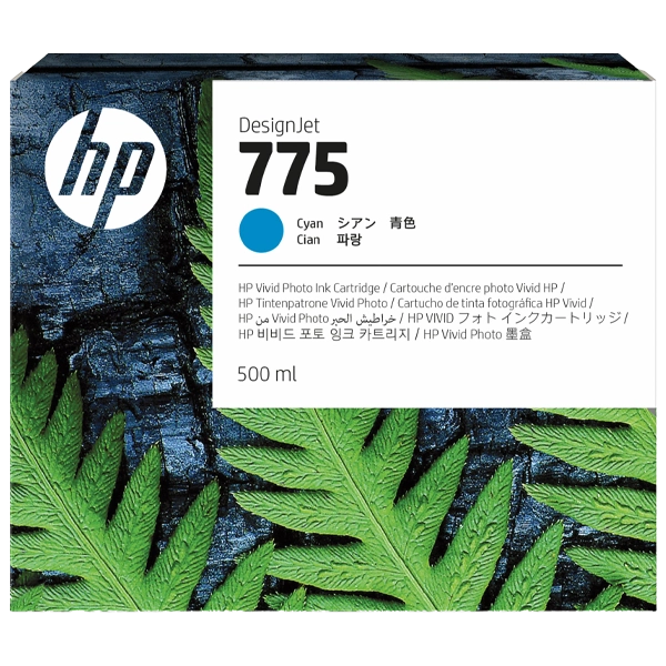 HP 775 500-ml cyan ink cartridge for poster making machine