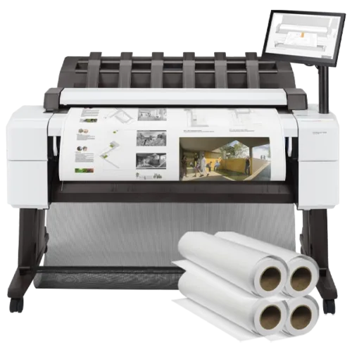 HP DesignJet T2600 36-in PostScript Multifunction Printer front view