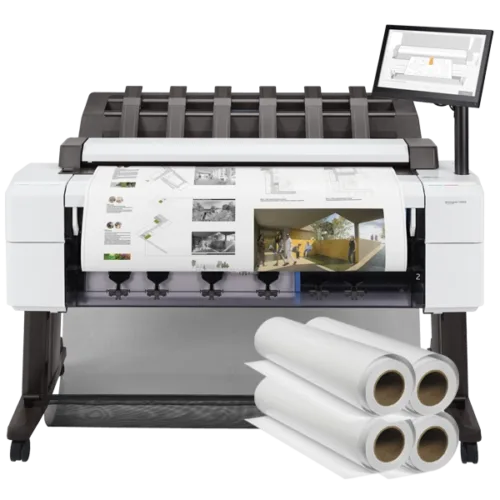 HP DesignJet T2600dr 36-inch PostScript Multifunction Printer Printer front view