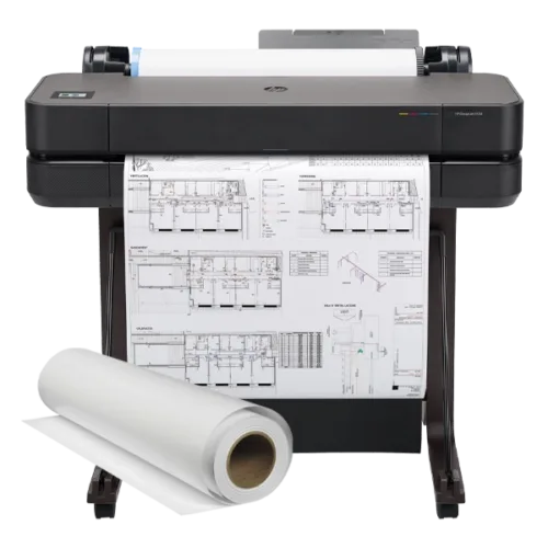 HP DesignJet T630 24-inch Wireless Plotter Printer front view