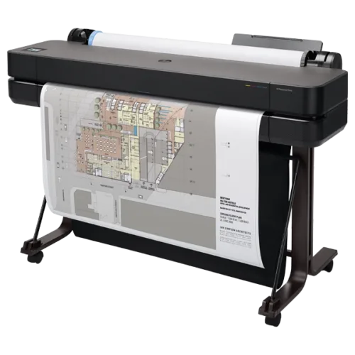 HP DesignJet T630 printing a large format blueprint
