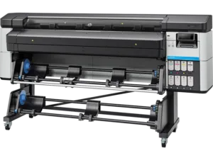 HP Latex 630 Printer with visible rollers, highlighting its advanced media handling system