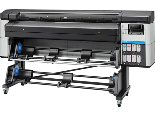 HP Latex 630 Printer with visible rollers, highlighting its advanced media handling system