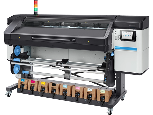 Close-up of the HP Latex 800 Printer's ink cartridges