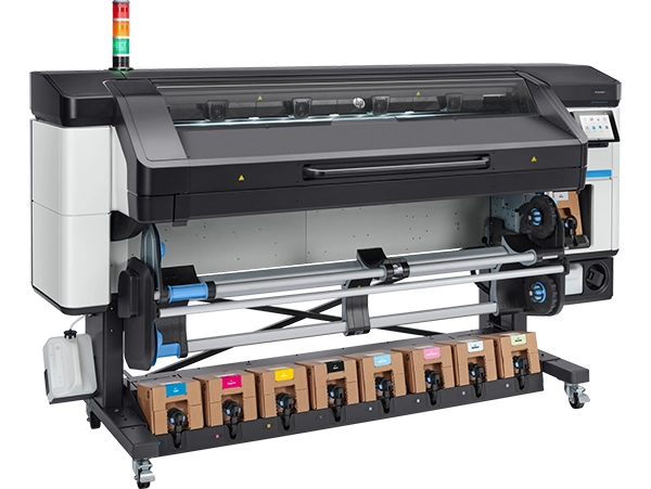 HP Latex 800 W Printer with white ink capabilities for high-opacity designs