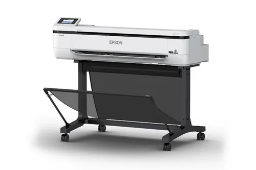 SureColor T5170M 36" wireless printer with an integrated scanner in a modern office setting